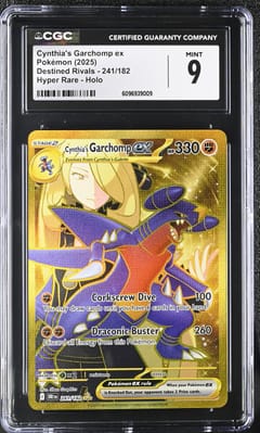2025 Destined Rivals Cynthia's Garchomp ex Hyper Rare Holo #241/182 CGC 9