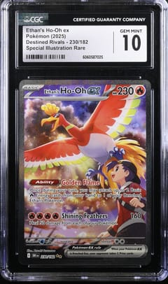 2025 Destined Rivals Ethan's Ho-Oh ex Special Illustration Rare #230/182 CGC GM10