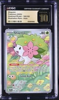 2025 Destined Rivals Shaymin Illustration Rare Holo #185/182 CGC 10 Pristine