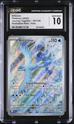2025 Journey Together Articuno Illustration Rare Holo #161/159 CGC GM10