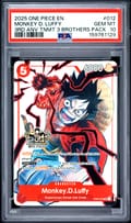 2025 One Piece 3rd Anniversary Tournament 3 Brothers Pack Monkey D. Luffy #012 PSA 10