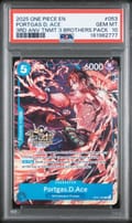 2025 One Piece 3rd Anniversary Tournament 3 Brothers Pack Portgas D. Ace #053 PSA 10