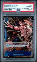2025 One Piece 3rd Anniversary Tournament 3 Brothers Pack Portgas D. Ace 3rd Anv 3 Brothers Pk-Winner #053 PSA 10