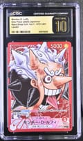 2025 One Piece Base Shop Limited Collection Volume 1 Japanese Monkey D. Luffy (Map Text Box) #ST21-001 CGC 10  Pristine