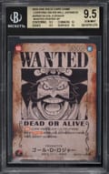2025 One Piece Card Game Carrying on His Will Japanese Gol.D.Roger WANTED POSTER SP #OP09118 BGS 9.5