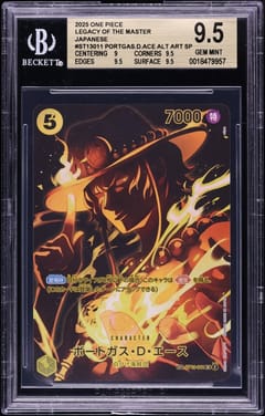 2025 One Piece Card Game Legacy of the Master Japanese Portgas.D.Ace ALT ART SP #ST13011 BGS 9.5