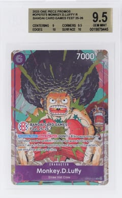 2025 One Piece Card Game Promos Monkey.D.Luffy R/(Bandai Card Games Fest 25-26) #OP07073 BGS 9.5