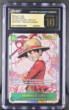 2025 One Piece Carrying on His Will (OP13) Monkey D. Luffy (Map BG) Alt Art #OP13-118 CGC 10  Pristine