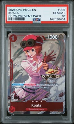 2025 One Piece Championship 2025-26 Event Pack Koala #069 PSA 10