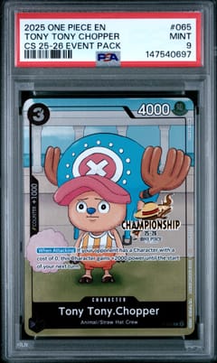 2025 One Piece Championship 2025-26 Event Pack Tony Tony Chopper #065 PSA 9