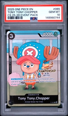 2025 One Piece Championship 2025-26 Event Pack Tony Tony Chopper #065 PSA 10