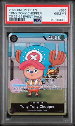 2025 One Piece Championship 2025-26 Event Pack Tony Tony Chopper #065 PSA 10