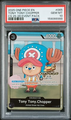2025 One Piece Championship 2025-26 Event Pack Tony Tony Chopper #065 PSA 10