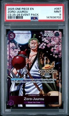 2025 One Piece Championship 2025-26 Event Pack Zoro-Juurou #067 PSA 9