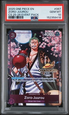 2025 One Piece Championship 2025-26 Event Pack Zoro-Juurou #067 PSA 10