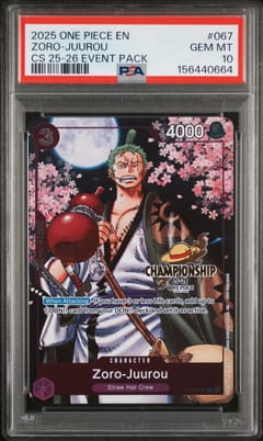 2025 One Piece Championship 2025-26 Event Pack Zoro-Juurou #067 PSA 10