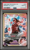 2025 One Piece Eb02-Extra Booster -Anime 25th Collection- Monkey D. Luffy #061 PSA 10