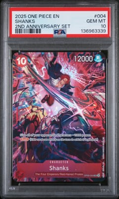 2025 One Piece English Version 2nd Anniversary Set Shanks #004 PSA 10