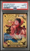2025 One Piece Japanese 2nd Anniversary Set Monkey D. Luffy #015 PSA 10