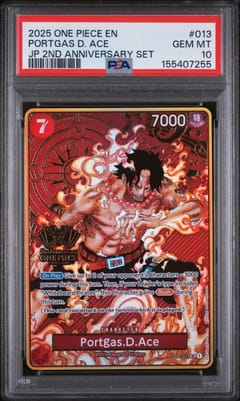 2025 One Piece Japanese 2nd Anniversary Set Portgas D. Ace #013 PSA 10