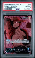 2025 One Piece Japanese Eb02-Extra Booster -Anime 25th Collection- Monkey D. Luffy Alternate Art #010 PSA 10
