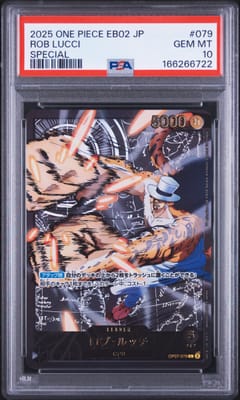 2025 One Piece Japanese Eb02-Extra Booster -Anime 25th Collection- Rob Lucci Special #079 PSA 10