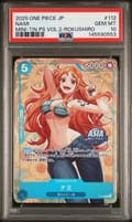 2025 One Piece Japanese Mini-Tin Pack Set Vol.2 Nami Koushi Rokushiro #112 PSA 10