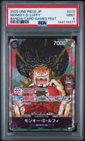 2025 One Piece Japanese Promos Monkey D. Luffy Bandai Card Games Fest #073 PSA 9