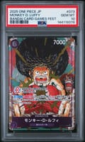 2025 One Piece Japanese Promos Monkey D. Luffy Bandai Card Games Fest #073 PSA 10
