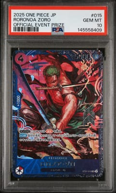 2025 One Piece Japanese Promos Roronoa Zoro Official Event Prize #015 PSA 10