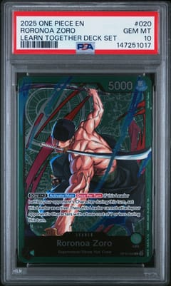 2025 One Piece Learn Together Deck Set Roronoa Zoro #020 PSA 10