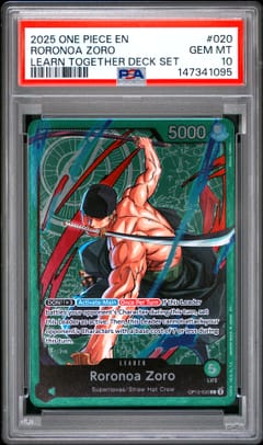 2025 One Piece Learn Together Deck Set Roronoa Zoro #020 PSA 10