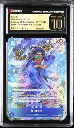 2025 One Piece Legacy of the Master (OP12) Kuzan (Borderless) Alt Art #OP12-043 CGC 10  Pristine