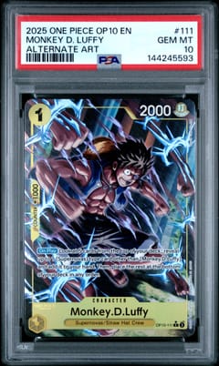 2025 One Piece Op10-Royal Blood Monkey D. Luffy Alternate Art #111 PSA 10