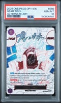 2025 One Piece Op11-A Fist of Divine Speed Gear Two Alternate Art #080 PSA 10