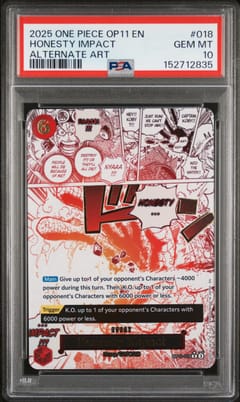 2025 One Piece Op11-A Fist of Divine Speed Honesty Impact Alternate Art #018 PSA 10