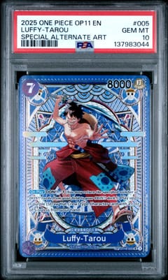 2025 One Piece Op11-A Fist of Divine Speed Luffy-Tarou Special Alternate Art #005 PSA 10