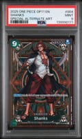 2025 One Piece Op11-A Fist of Divine Speed Shanks Special Alternate Art #004 PSA 9