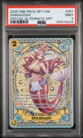 2025 One Piece Op11-A Fist of Divine Speed Shirahoshi Special Alternate Art #057 PSA 9
