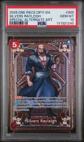 2025 One Piece Op11-A Fist of Divine Speed Silvers Rayleigh Special Alternate Art #005 PSA 10