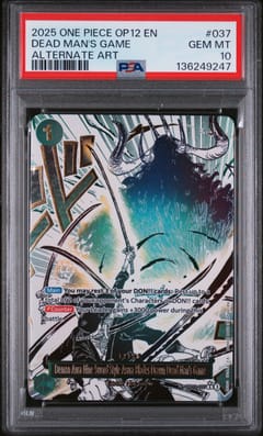 2025 One Piece Op12-Legacy of the Master Dead Man's Game Alternate Art #037 PSA 10