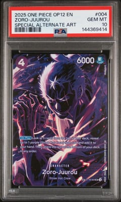 2025 One Piece Op12-Legacy of the Master Zoro-Juurou Special Alternate Art #004 PSA 10