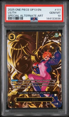 2025 One Piece Op13-Carrying on His Will Lilith Special Alternate Art #111 PSA 10