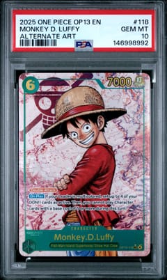2025 One Piece Op13-Carrying on His Will Monkey D. Luffy Alternate Art #118 PSA 10