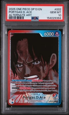 2025 One Piece Op13-Carrying on His Will Portgas D. Ace Alternate Art #002 PSA 10