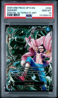 2025 One Piece Op13-Carrying on His Will Smoker Special Alternate Art #030 PSA 10