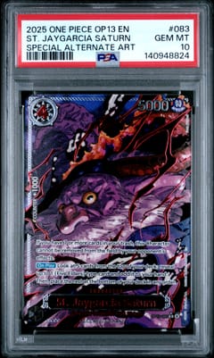 2025 One Piece Op13-Carrying on His Will St. Jaygarcia Saturn Special Alternate Art #083 PSA 10