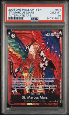 2025 One Piece Op13-Carrying on His Will St. Marcus Mars Alternate Art #091 PSA 10