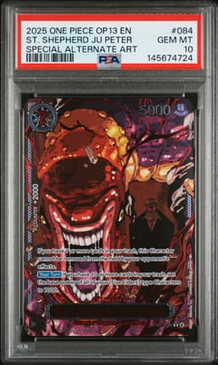 2025 One Piece Op13-Carrying on His Will St. Shepherd Ju Peter Special Alternate Art #084 PSA 10