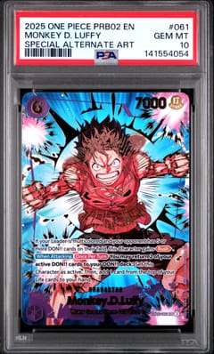 2025 One Piece Prb02-Premium Booster -One Piece Card the Best- Vol.2 Monkey D. Luffy Special Alternate Art #061 PSA 10